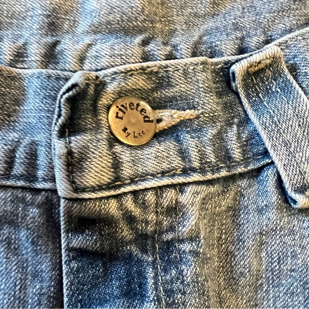 Vintage Y2K Riveted By Lee Women’s Baggy Carpenter Jeans Blue Skater Size 12P - Picture 3 of 4